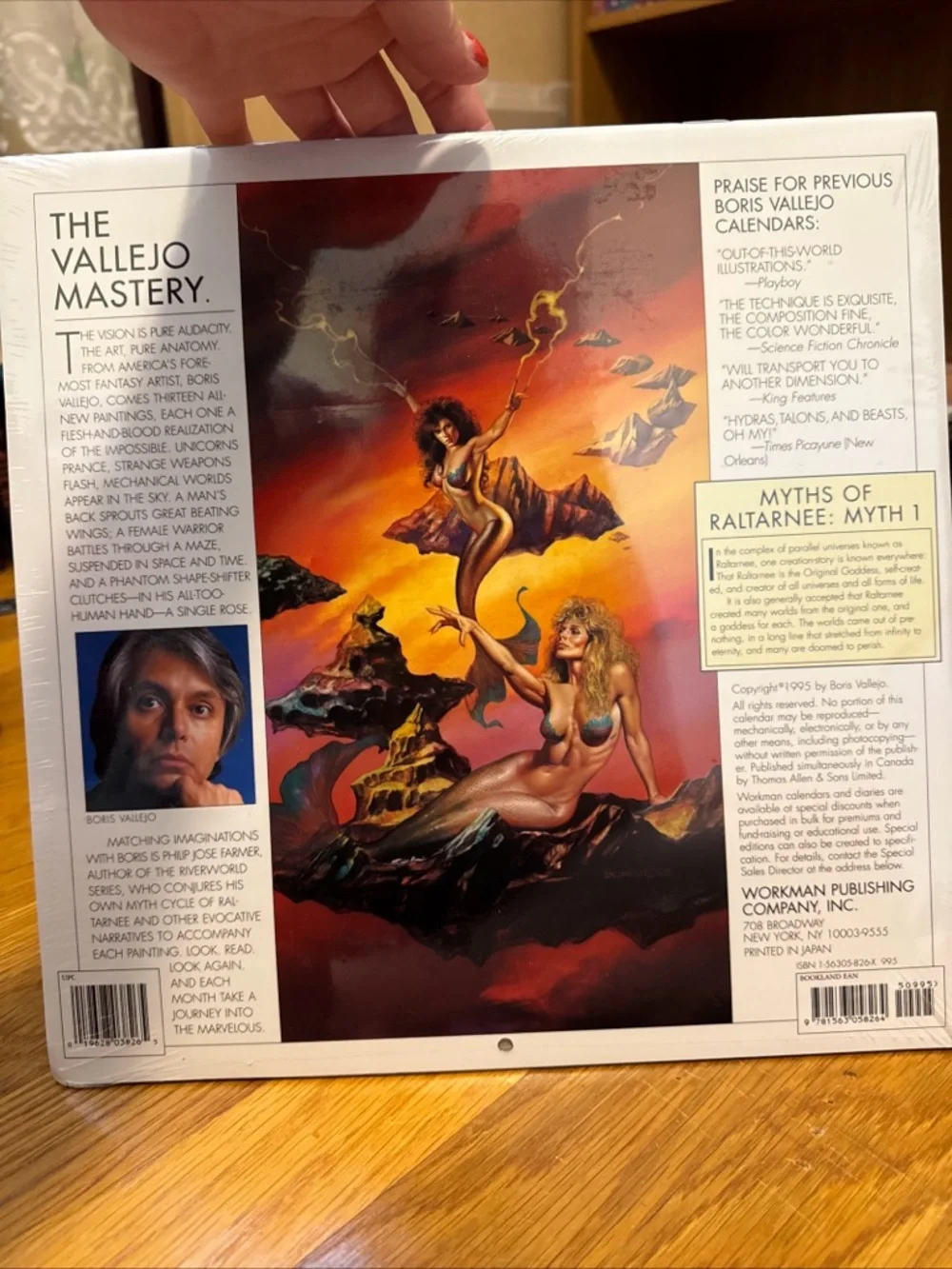 Boris Vallejo 1996 Fantasy Calendar - Bold Red & Orange Cover Art